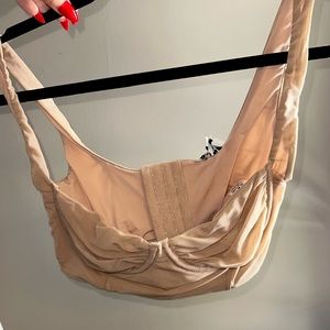 Mesh Bralette. Pitaya (boutique) super cute. Corset style on back. Nude.